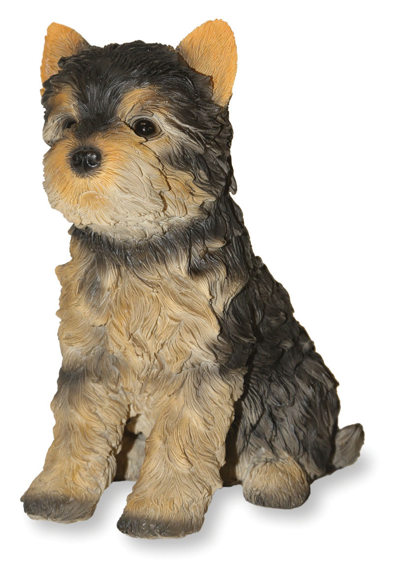 Yorkshire Terrier Puppy  Dog - Figurine Ornament - Statues