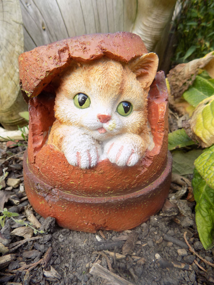 Cat Flower Pot Garden Ornament