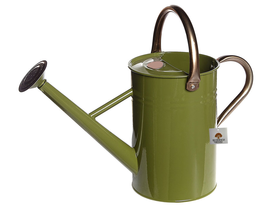 4 Litres Green Metal Watering Can 