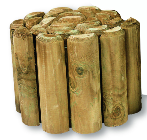 Log Roll Edging - 1.8 metres long x 450mm high - Log Rolls