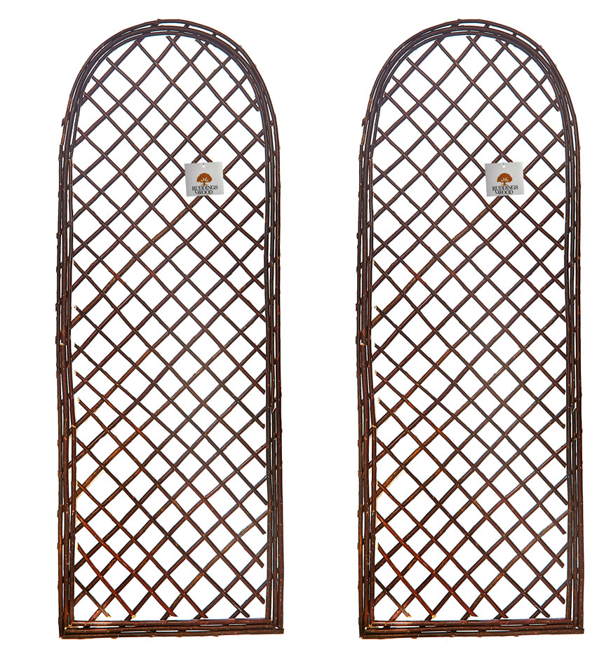 Willow Garden Trellis Round Top Wall Panel Extra Strong Set of 2