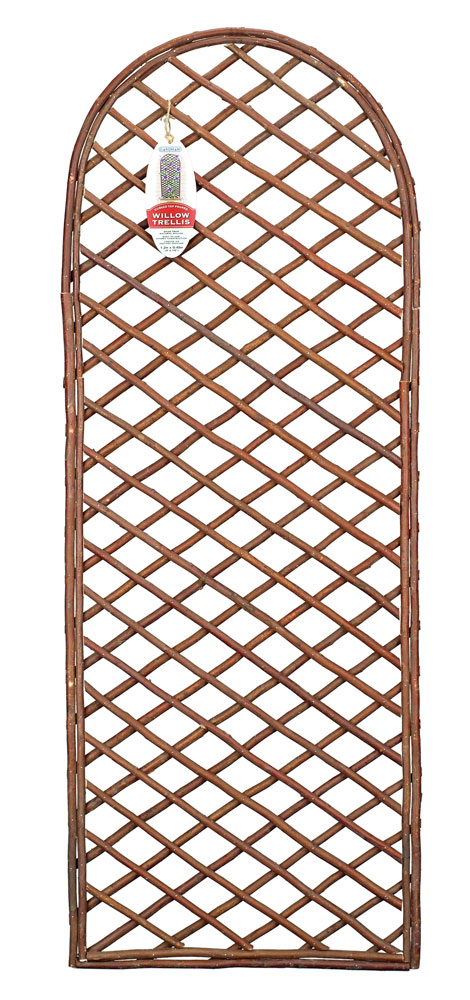 Framed Willow Trellis Panel - Curved 1.2m x 45cm