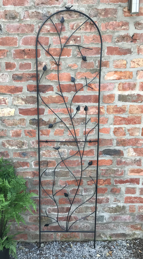 Extra Large 2m Bird and Leaf Design Metal Garden Trellis