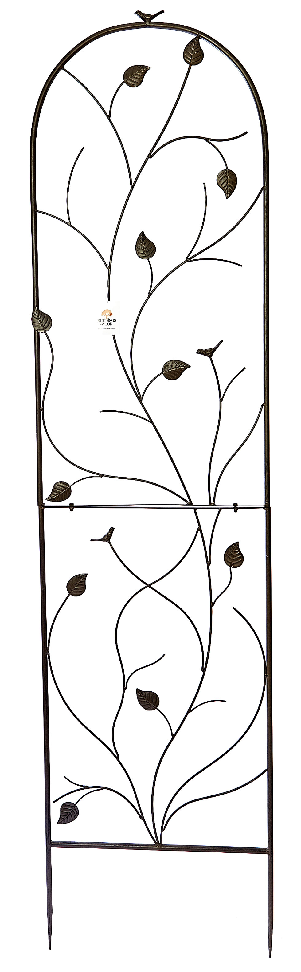 Garden Wall Trellis Bird Leaf Design Rust Effect Large 1.6m