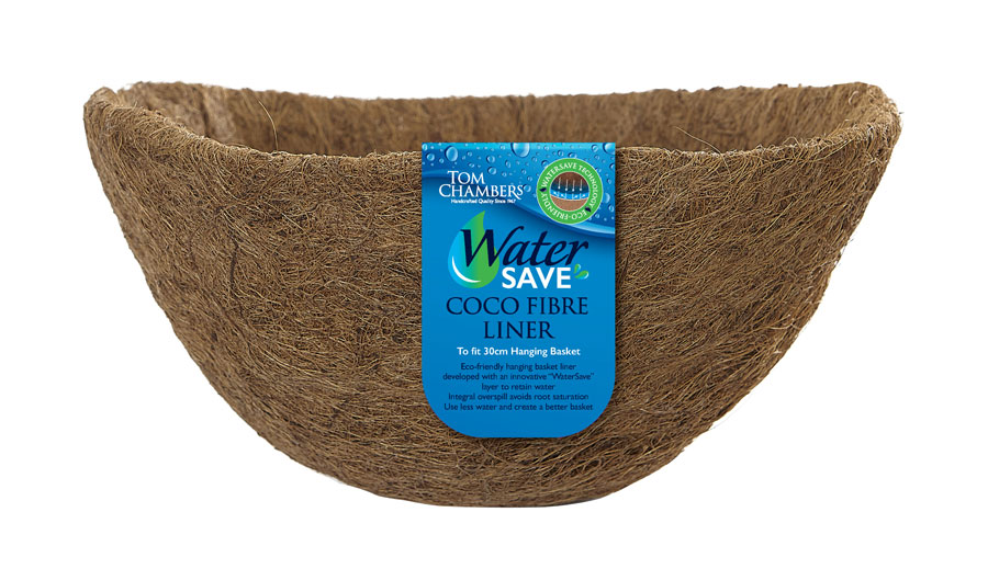 Coco Fibre Liner Water Save For 30cm Tom Chambers Hanging Basket