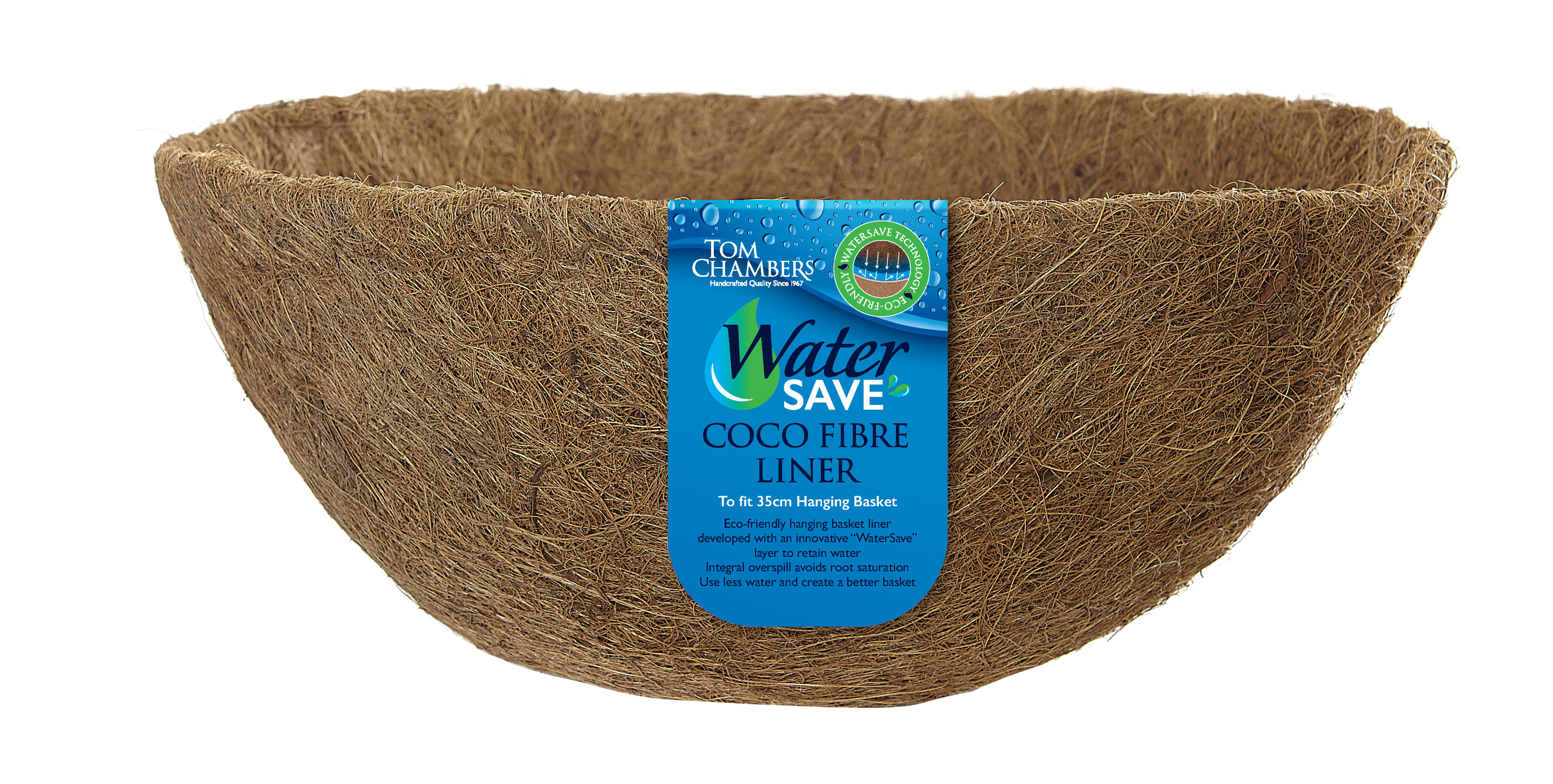 coco fibre liner water save for 35cm tom chambers hanging basket uk garden products bedroom plant hanger