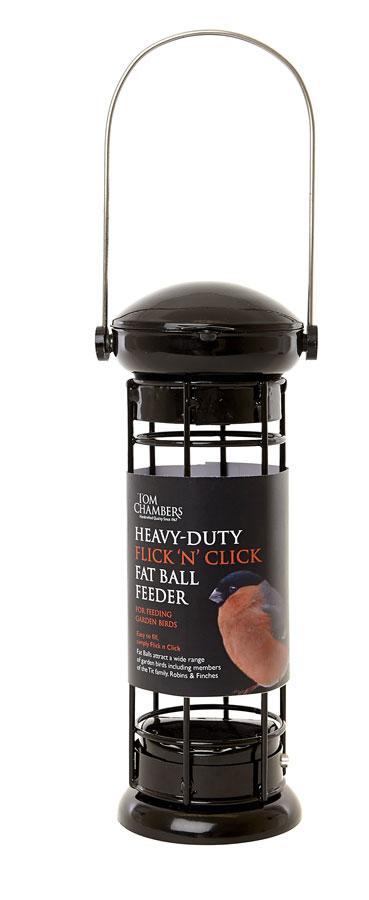 Wild Bird Fat Ball Feeder Flick n Click Heavy Duty