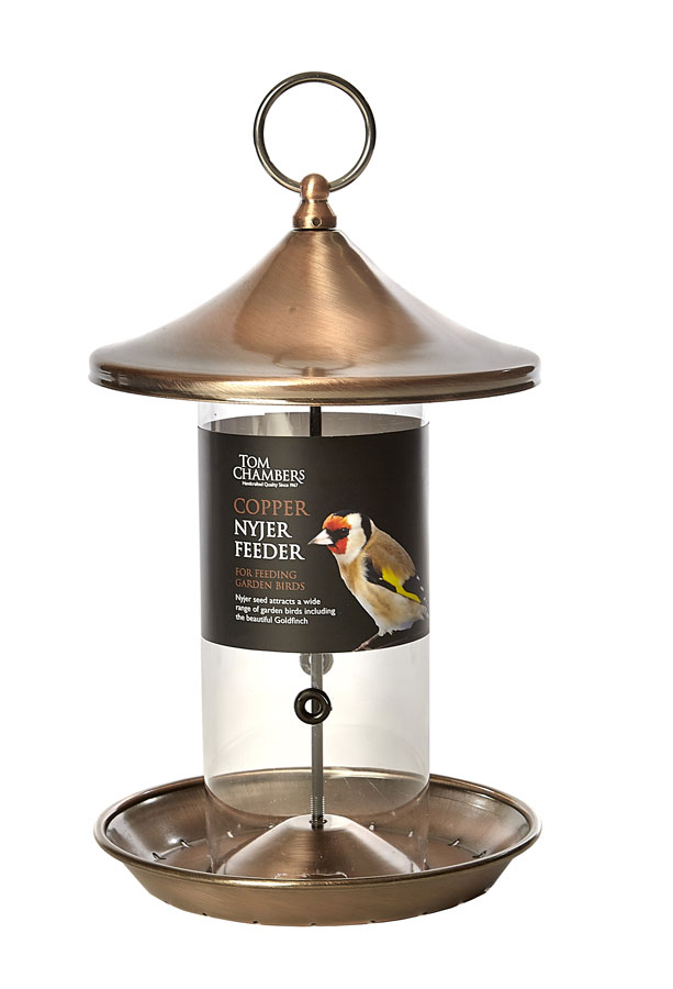 Copper Metal Wild Bird Nyjer Seed Feeder Heavy Duty