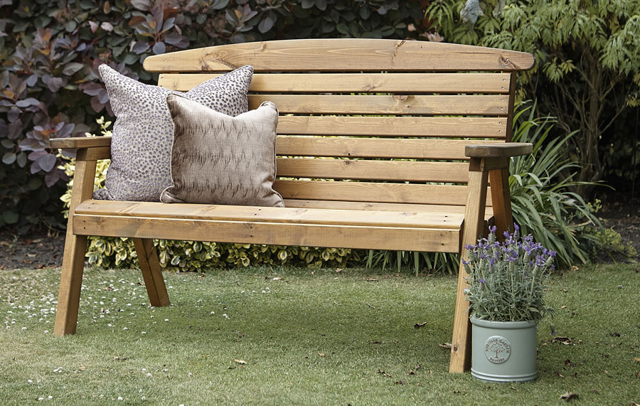 Large Hetton Wooden Garden Bench