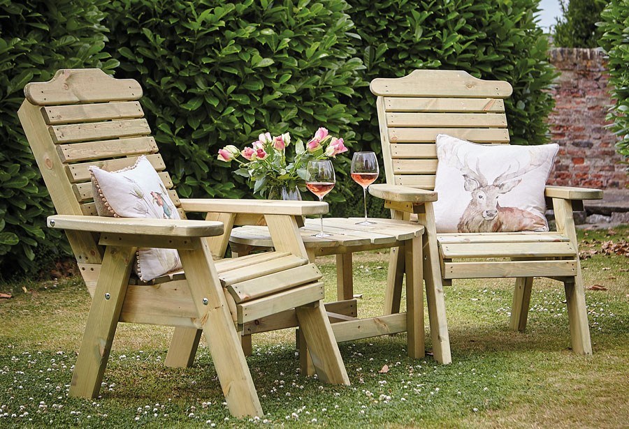 Masham Companion Garden Seats and Table Set