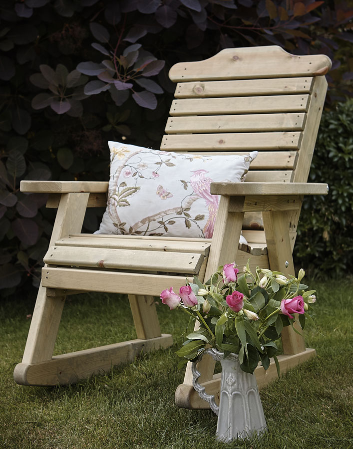 Masham Rocking Chair Wooden UK Garden Products