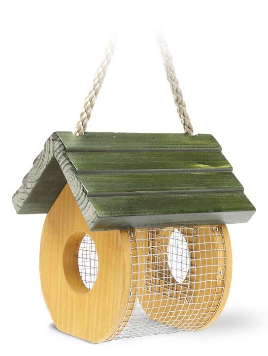 Wood Bird Nut Feeder