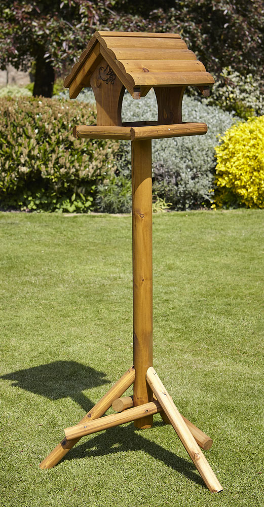 Warbler Wooden Bird Table