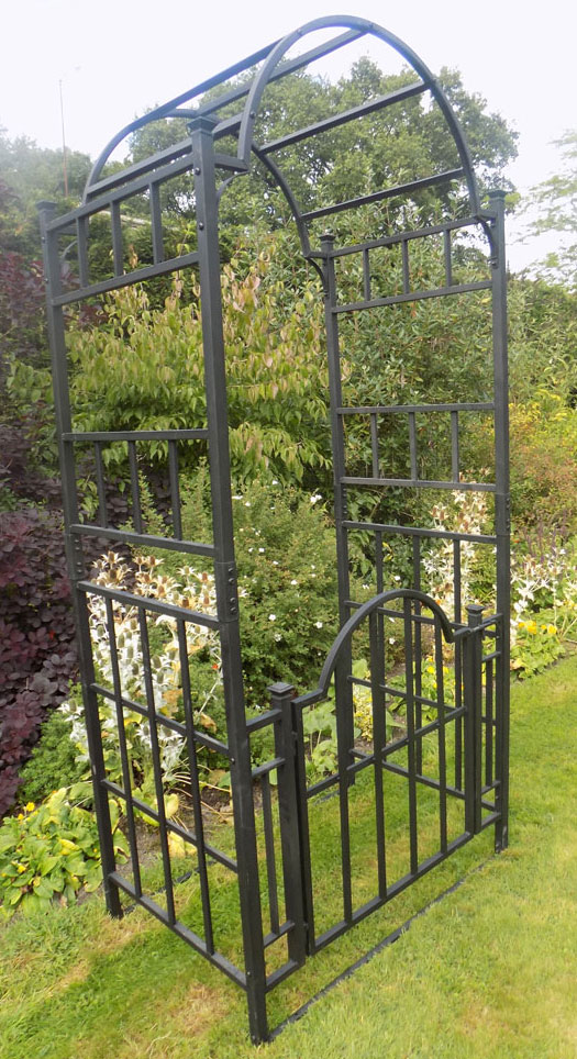 Mackintosh Garden Arch With Gates Uk, Iron Garden Arbor With Gate