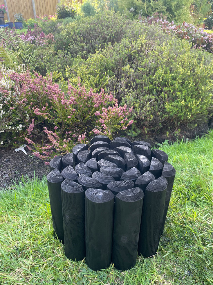 Flower Bed Log Roll Edging 20cm x 1.8m