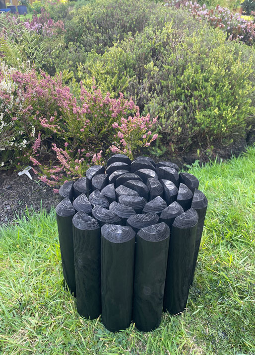 Wooden Garden Edging Border Roll 30cm x 2.4m
