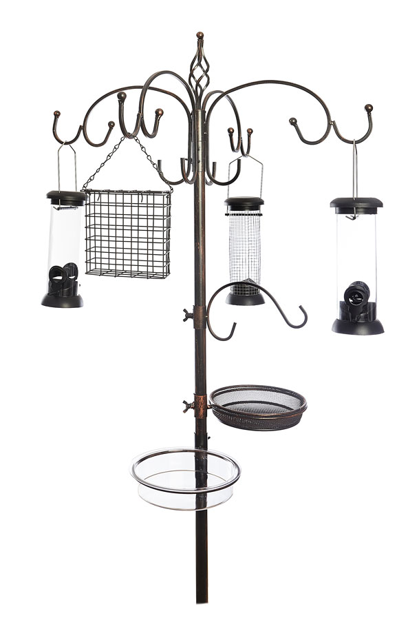 Bronze Garden Ultimate Wild Bird Feeding Station Complete With Feeders