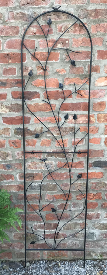 Garden Wall Trellis Bird Leaf Design Black Extra Large 2m x 0.5m