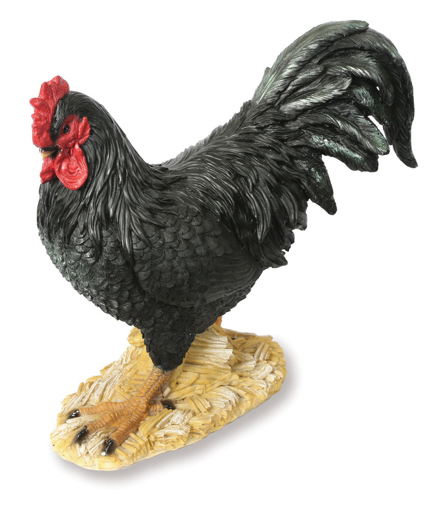 Black Cockerel - Garden Ornament