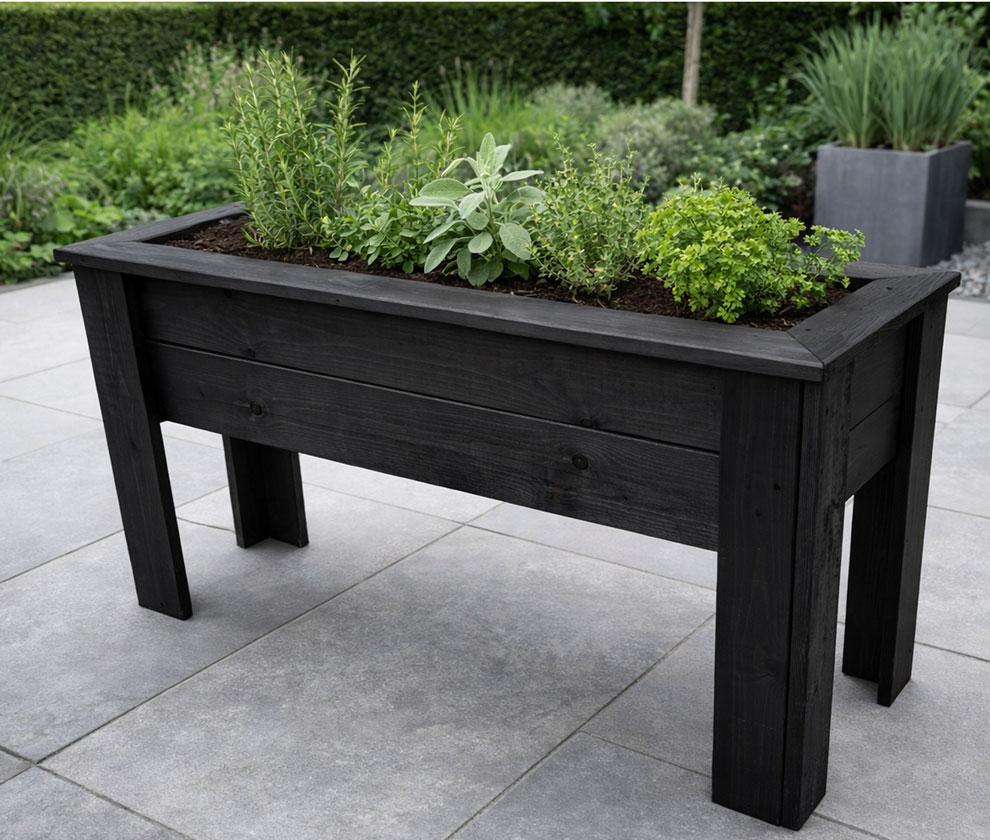 110 cm Raised Garden Bed Fully Assembled Wooden Planter with Legs