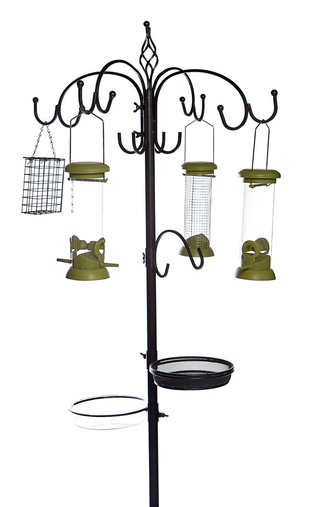 Metal Garden Ultimate Wild Bird Feeding Station Complete With Feeders