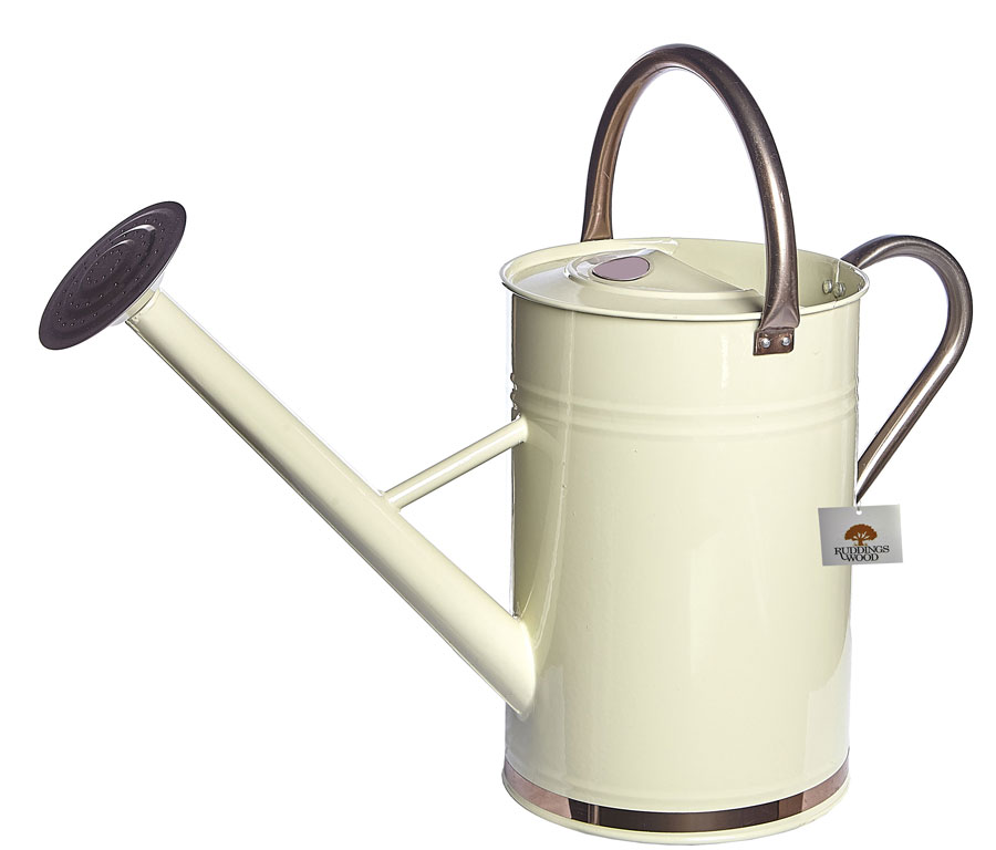 8 Litres Cream Metal Watering Can 