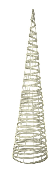 1.5m Cream Garden Obelisk Plant Climbing Pyramid Frame Cream