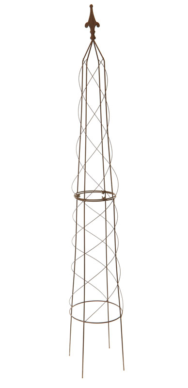 Deluxe Garden Plant Support Obelisk Rust Effect 160cm