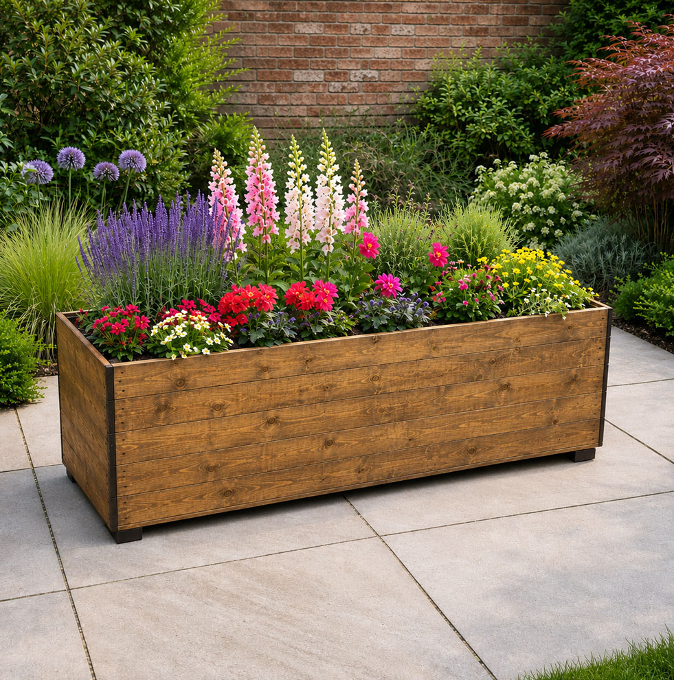 Extra Large Wooden Garden Planter Box Timber Vegetable Bed 152cm