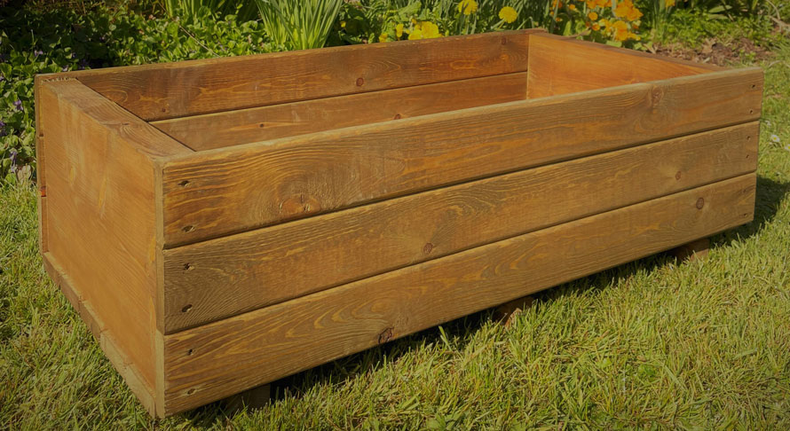 Extra Wide Wooden Planter Herb Veg Boxes