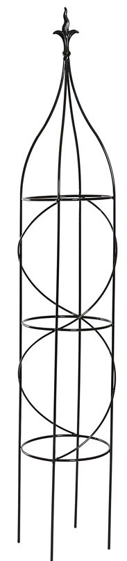 Ruddings Wood 150cm Black Metal Flame Garden Obelisk