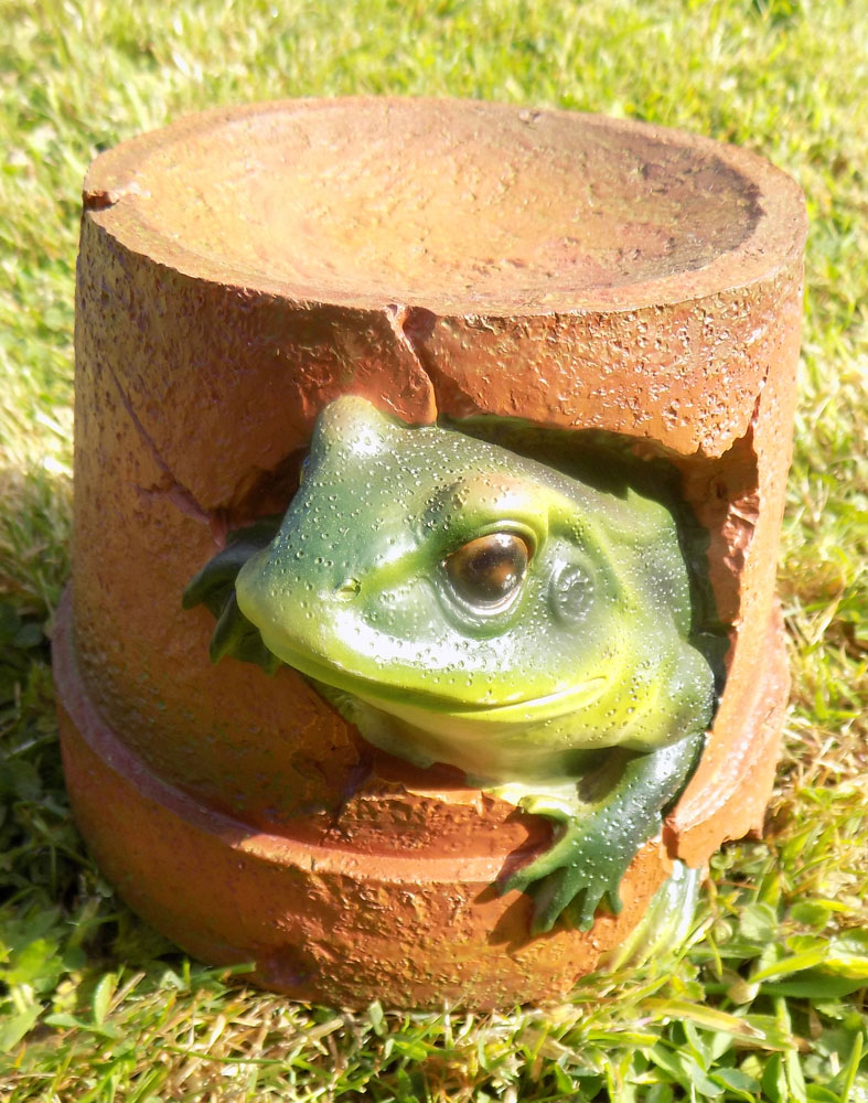 Frog Flower Pot Garden Ornament