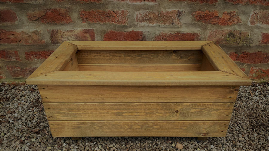Outdoor Trough Planter Bulb Container Wood Box
