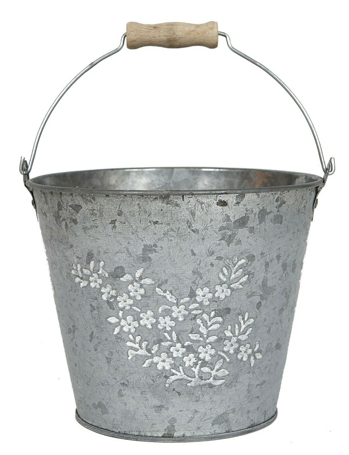Metal Bucket Flower Planter Pot Container Pail