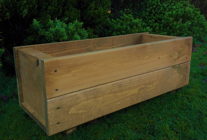 Garden Wooden Planter Long Decking Timber Trough 2ft