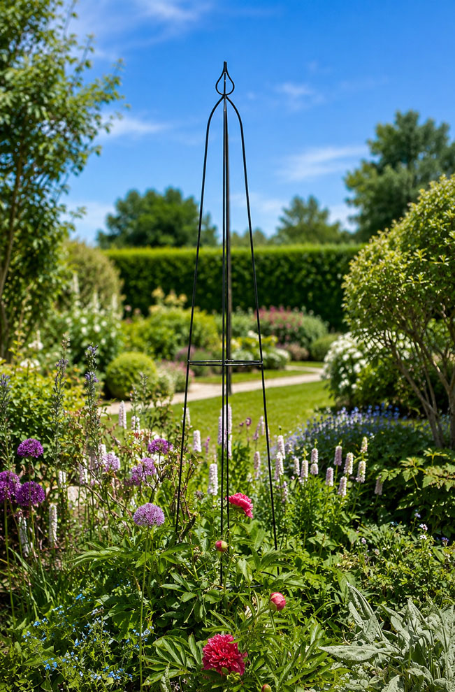 Byland Metal Obelisk for Climbing Plants 195cm Steel Garden Support