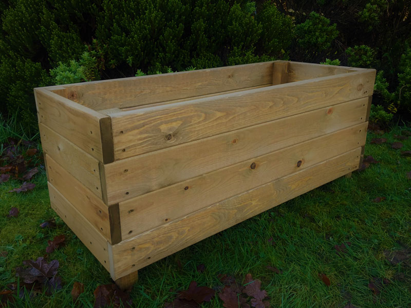 Wooden Garden Planter Plant Flower Trough Rectangular Box Glaisdale