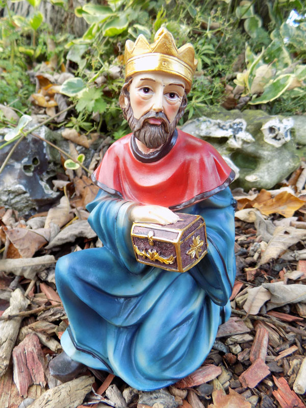 Wise Man Gold Christmas Statue - Garden Ornament