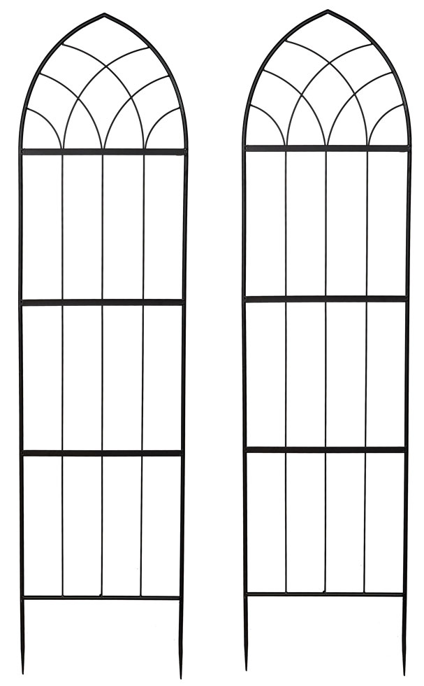 Ruddings Wood Set of 2 x 160cm Gothic Garden Plant Trellises