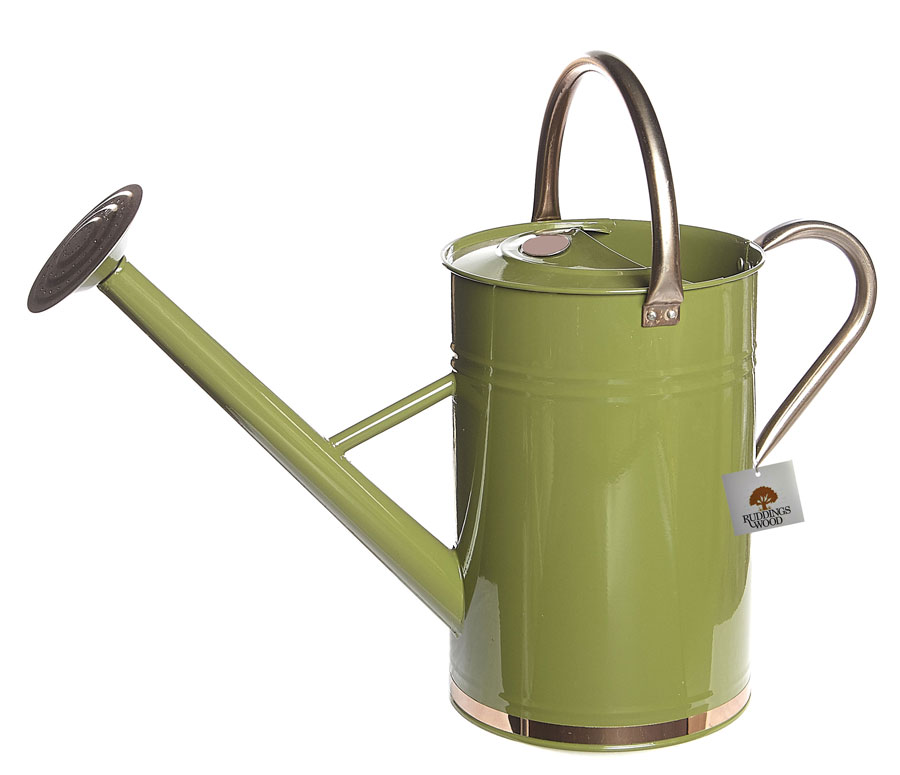 8 Litres Green Metal Watering Can