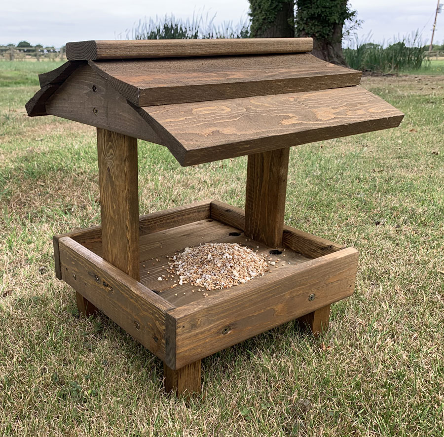 Ground Bird Feeder Wooden Bird Table