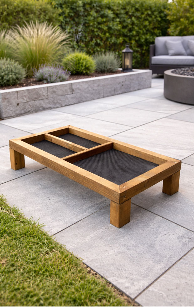 Outdoor Ground Bird Feeder 3-Section Feeding Tray