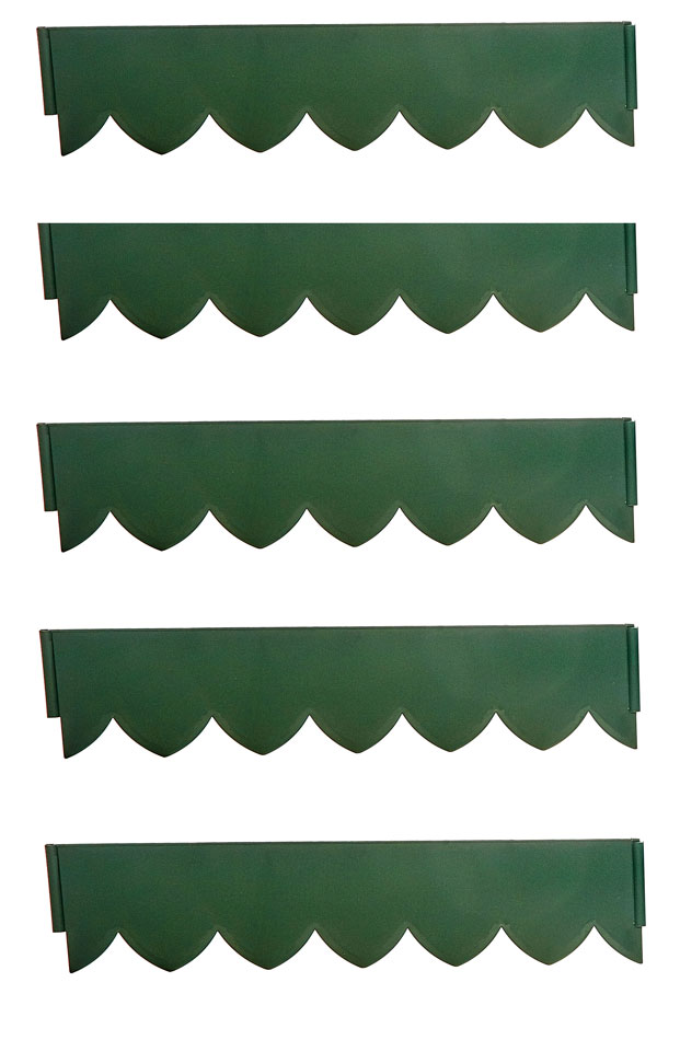 Garden Grass Edge Plastic Lawn Dividers Flower Bed Borders Set of 5 ...