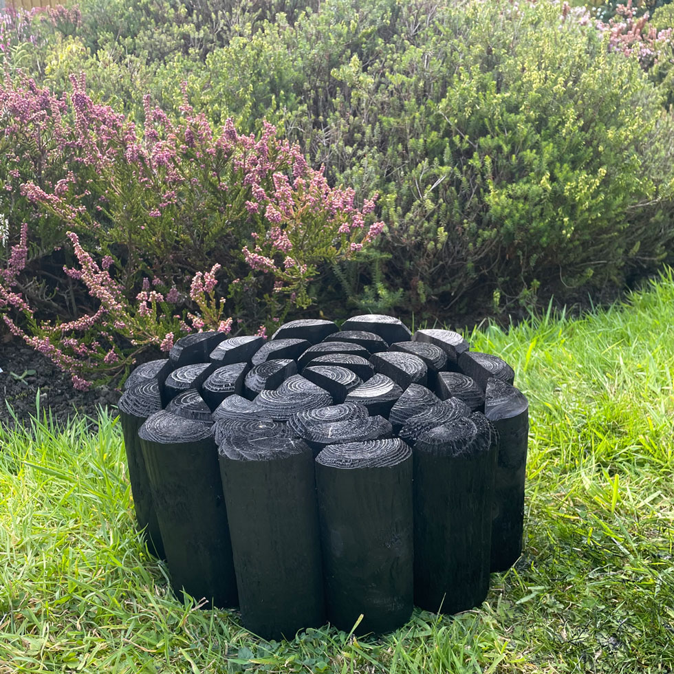 Wooden Garden Grass Roll Edging 15cm x 1.8m