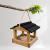 Hanging Wooden Bird Feeding Table Protective Black Roof Garden Bird Feeder - view 3