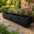 Extra Long Raised Wooden Planter for Patios Black - view 2
