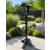 Black Real Slate Roofed Wooden Dual Bird Tables Feeding Station feeder - view 2