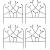 Pack of 4 x Metal Garden Scrolled Border Edging - view 1