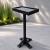 Black Wooden Bird Table with Squirrel Baffle Feeding Platform  - view 2