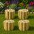 Wooden Garden Flower Border Log Roll Edging 23cm high Pack Of 4 - view 1